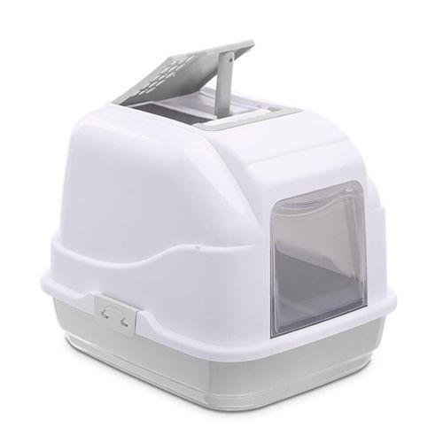 Imac Easy Cat Kapalı Kedi Tuvaleti Gri/beyaz 50x40x40cm
