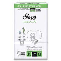 Sleepy Sleepy Natural Bebek Bezi 2'Li Fırsat Paketi 5+ Beden 52 Adet