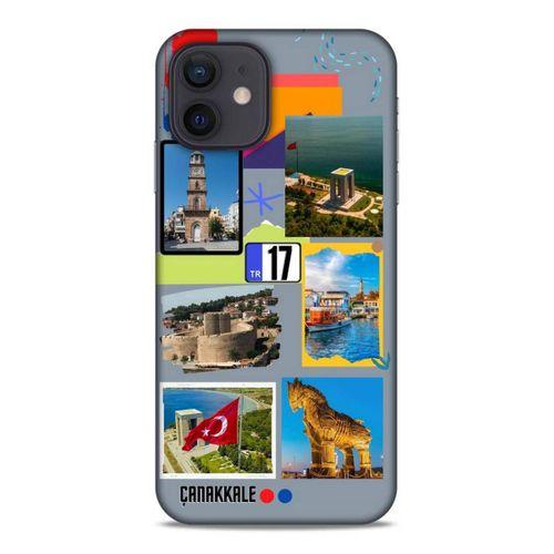 Lopard Apple iPhone 12 Uyumlu Kılıf Şehirli ※ (17) Çanakkale Tasarım Kılıf
