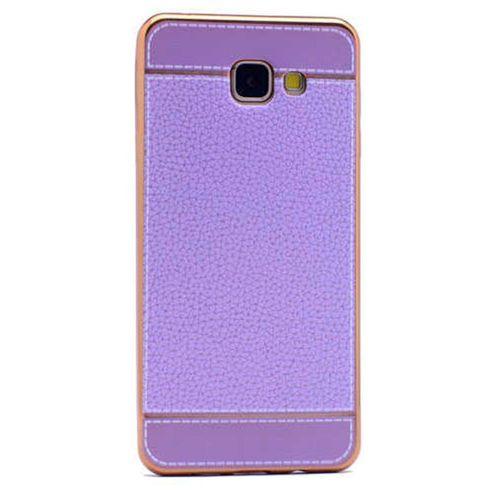 Galaxy C5 Kılıf Zore Deri Lazer Kaplama Silikon