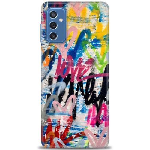 Samsung Galaxy M52 5G Kılıf HD Baskılı Kılıf - Lovee + Tam Ekran Koruyucu
