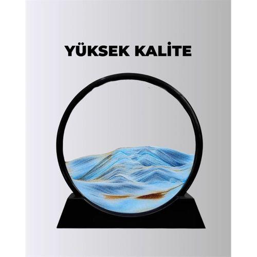 Zihin Açıcı Kum Manzarası – 3d Dinamik Kum Tablosu, Dekoratif, Dönüştükçe Yenilenen Sakinleştirici Sanat Eseri