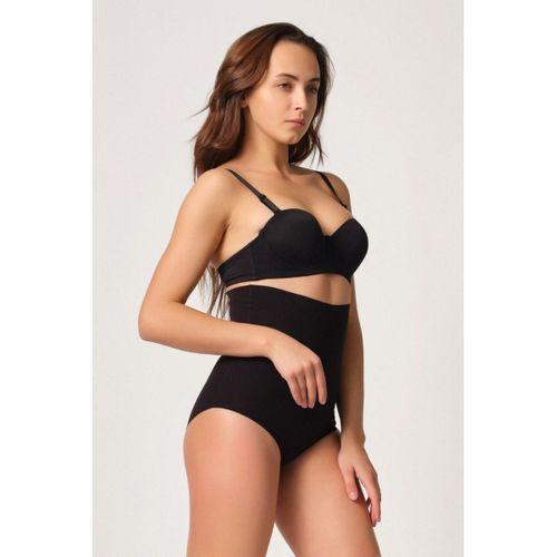 Siyah  2708 Lazer Yüksek Bel Kesim Slip Hayalet Korse