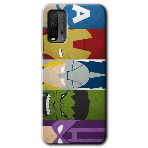 Potkal Hediye Fabrikası Xiaomi Redmi 9T Kılıf HD Desen Baskılı Arka Kapak - Avengers-1