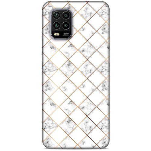 Mermer Desenli (1) Tema Kılıfı Beyaz Xiaomi Mi 10 Lite Kılıf