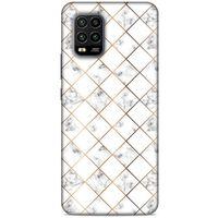 Mermer Desenli (1) Tema Kılıfı Beyaz Xiaomi Mi 10 Lite Kılıf