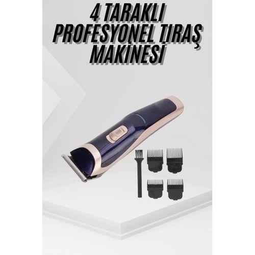 Tıraş Makinesi 4 Başlıklı Paslanmaz Çelik Bıçaklı Tüm Saç Tiplerine Uygun