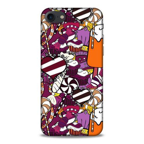 Lopard Apple Iphone 8 Uyumlu Kılıf Soyut Sanat (32) Desenli Soft Silikon Kılıf