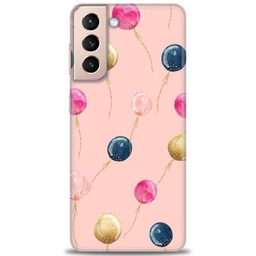Samsung Galaxy S21 Kılıf HD Baskılı Kılıf - Uçan Balonlar + Tam Ekran Koruyucu