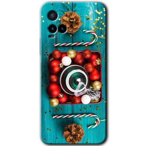 Potkal Hediye Fabrikası Vivo Y33s Kılıf HD Desen Baskılı Arka Kapak - Christmas