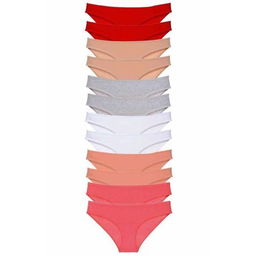 12 adet Süper Eko Set Likralı Kadın Slip Külot Set 5