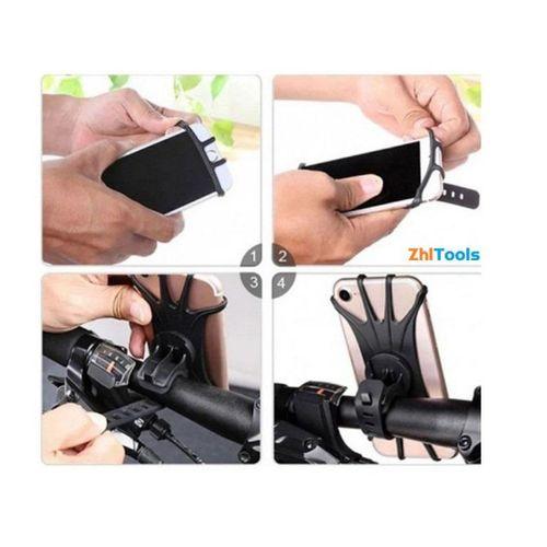Zhltools Bisiklet Motorsiklet Atv Motosiklet Gidon Telefon Tutucu Tutacağı Lastikli Akrobat Siyah