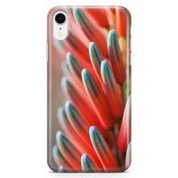 Apple iPhone XR Kılıf Yeşil Kırmızı Bitki Arka Kapak Koruma Desenli Full Koruyucu