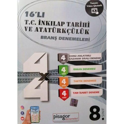 8. Sınıf T.C. İnkılap Tarihi ve Atatürkçülük 16 lı Branş Denemeleri Zeka Küpü Yayınları