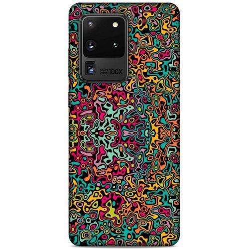 Lopard Samsung Galaxy S20 Ultra Uyumlu Kılıf Soyut Sanat (30) Desenli Silicone Case