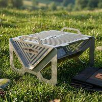 Kamp Ayısı® Grillblock™ Katlanır Paslanmaz Çelik Izgaralı Mangal