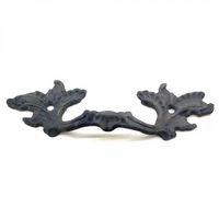 Antika Tarz Dekoratif Pirinç Çiçek Kapı Kulbu - 40x125 Mm, Oksit