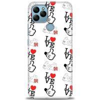 General Mobile GM 22 Kılıf HD Baskılı Kılıf - Love Mickey + Tam Ekran Koruyucu