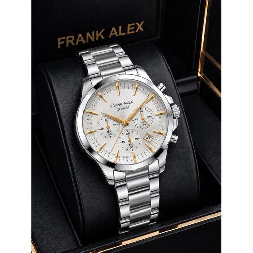 Frank Alex Design Erkek Kol Saati Çelik Kordon Takvimli Kadran Şık Premium 2 Yıl Garantili E07276.3