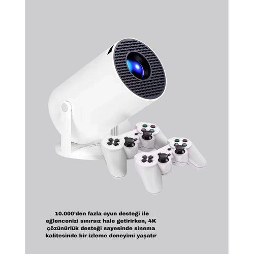 Taşınabilir Projeksiyon Cihazı 4k Destekli Wi-fi Kablosuz Ekran Yansıtma