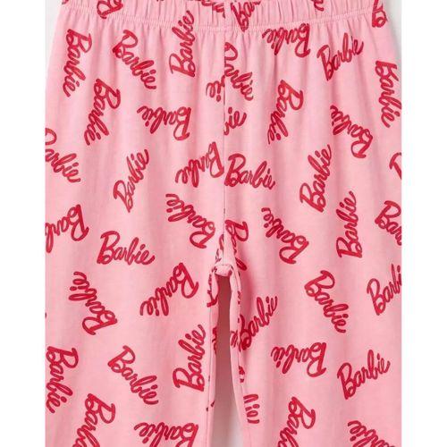 6/14 Yaş Yazı Baskılı Pamuk Penye Çocuk Pijama Takımı