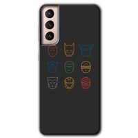 Galaxy S21 Plus Kılıf HD Desen Baskılı Arka Kapak - Avengers Minimalism + Kırılmaz Cam