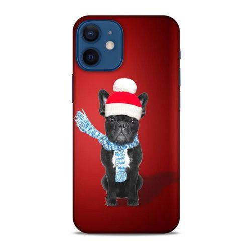 Apple iPhone 12 Mini Kılıf Köpek Kıyafetleri (23) Ultra Koruma Kılıfı French Bulldog Bere