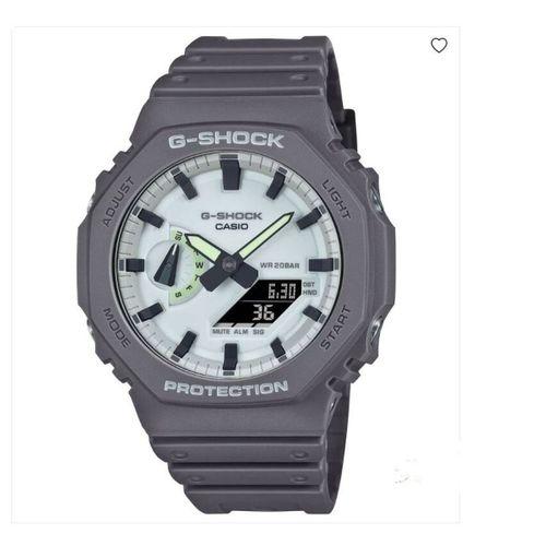 Casio GA-2100HD-8ADR Quartz Analog/Dijital Silikon Gri 20 ATM 52 mm Erkek Kol Saati