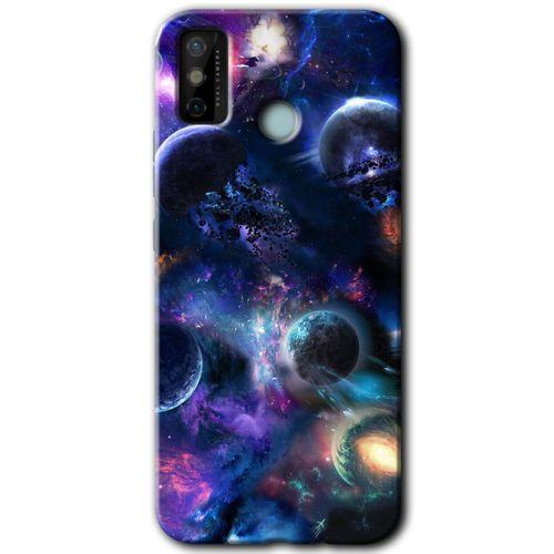 Tecno Spark 6 Go Kılıf HD Desen Baskılı Arka Kapak - Gezegen Karışımı
