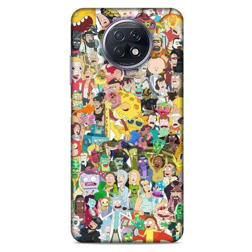 Xiaomi Redmi Note 9T Uyumlu Kılıf Rick And Morty (36) Glitter Kılıf Cop Morty