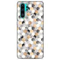 Mermer Desenli (50) Tema Shockproof Kılıf Koyu Gri Huawei P30 Pro Kılıf