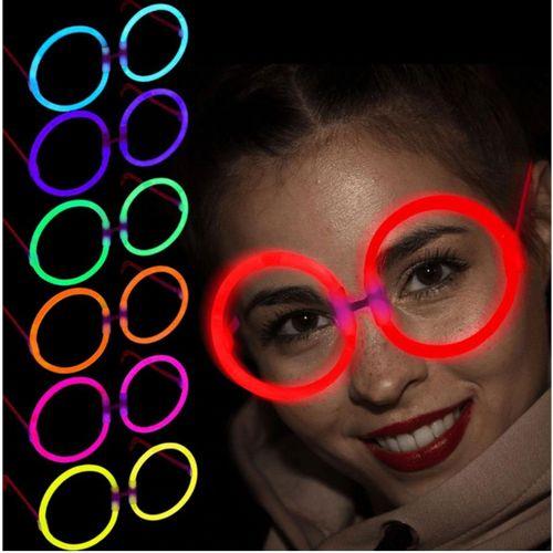 Glow Stick Yuvarlak Gözlük 12 Adet