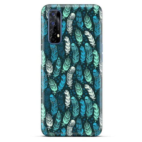 Oppo Realme 7 Kılıf Desenli Özel Seri Tüyler (46) Core Armor Kılıf