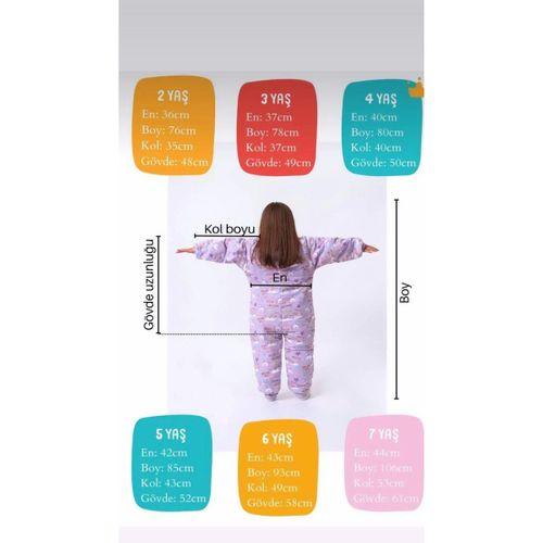 Mavi Dinozor Desenli Çocuk Uyku Tulumu