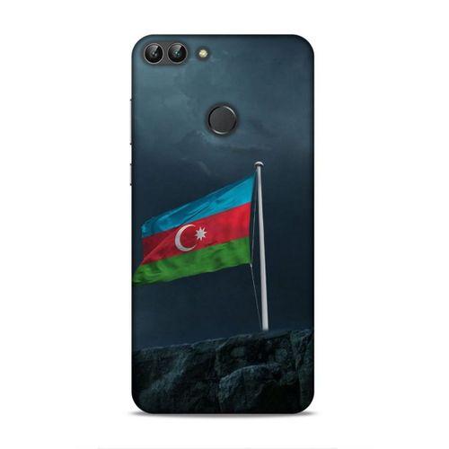 Huawei Psmart Uyumlu Kılıf Azarbaijan (27) Tasarımlı Kılıf Mavi Beyaz