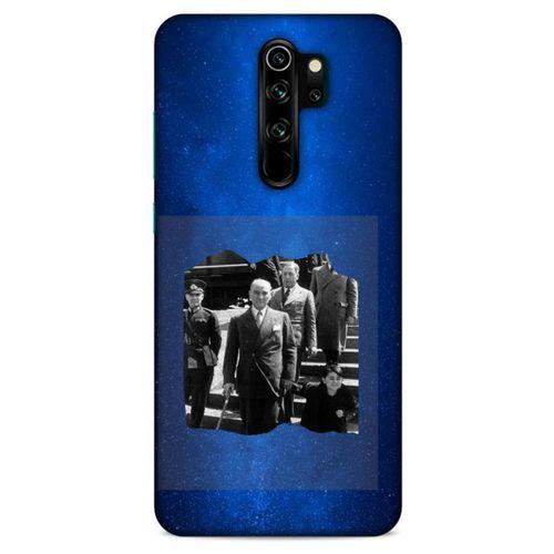 Xiaomi Redmi Note 8 Pro Kılıf Atatürk (11) Tam Koruma Gece Mavisi