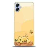 Samsung Galaxy A04E Kılıf HD Baskılı Kılıf - Winnie ve Kelebek + Tam Ekran Koruyucu