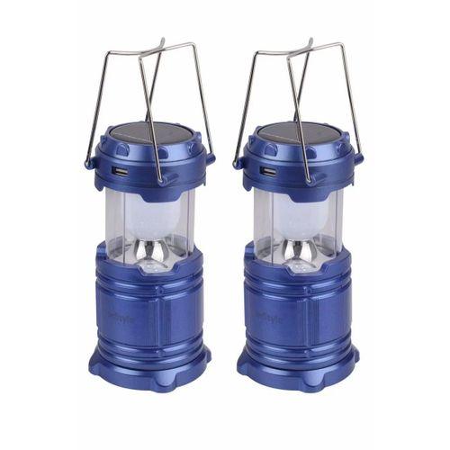 Kamp Lambası Solar Şarjlı Kızaklı Kamp Feneri Led Lamba Işıldak