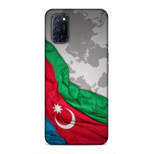 Oppo A72 Uyumlu Kılıf Azarbaijan (16) Kalın Kılıf Harita Bayrak