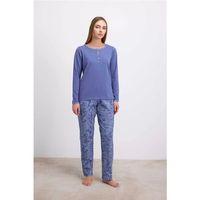 %95 Pamuklu Uzun Kollu T-shirt Ve Desenli Pantolon Pijama Takımı