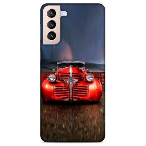 Lopard Samsung Galaxy S21 Plus Uyumlu Kılıf PickUpX (43) Thin Fit Kılıf Kırmızı Ateşli