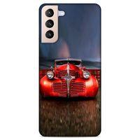 Lopard Samsung Galaxy S21 Plus Uyumlu Kılıf PickUpX (43) Thin Fit Kılıf Kırmızı Ateşli