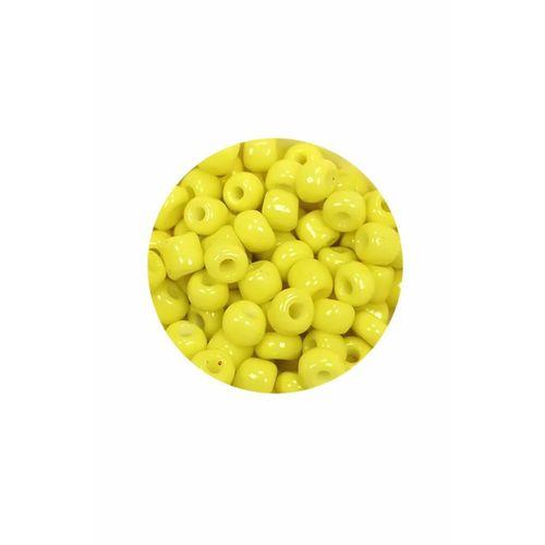 Dökme Cam Kum Boncuk Büyük Boy (6/0) 4 mm - 60 Gram - Sarı - BNC126