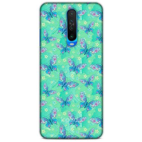 Xiaomi Redmi K30 5G Kılıf Kelebek Etkisi (10) Full Koruma Kılıfı Fuşya Yeşil