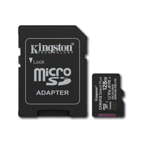 KINGSTON SDCS3/128GB, Canvas Select Plus Gen3 A1, 100Mb/s, MicroSD Kart Bellek (SD Adaptörlü)