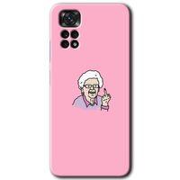 MRCİLETİSİM Xiaomi Redmi Note 11s 5G Global Kılıf HD Desen Baskılı Arka Kapak+Temperli Cam - Bad Grandmother