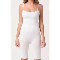 Beyaz Kadın Paçalı Boy Dikişsiz Korse - 750