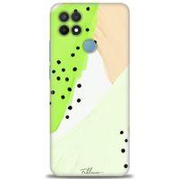 Oppo A15S Kılıf HD Baskılı Kılıf - Fıstık Yeşili + Tam Ekran Koruyucu
