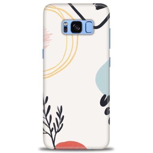 Samsung Galaxy S8 Plus Kılıf HD Baskılı Kılıf - Siyah Dal + Tam Ekran Koruyucu