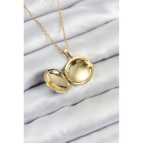 316L Çelik Açılabilr Kapaklı Deniz Model Gold Renk Kadın Kolye